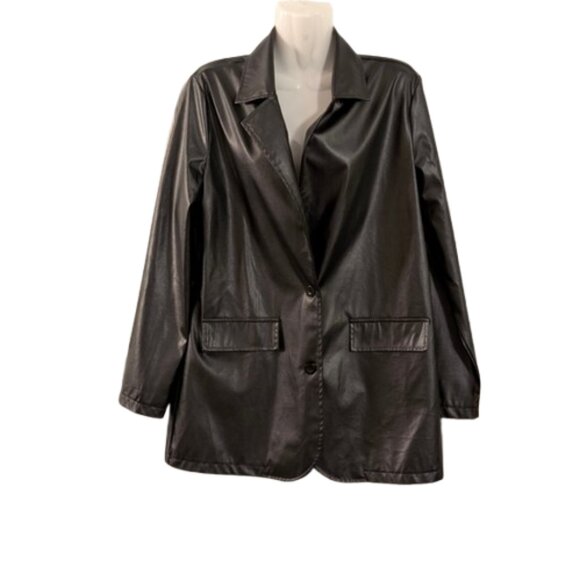 Shein faux leather jacket oversized size M - Picture 1 of 9